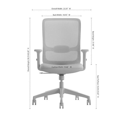 OfficeSource | Orion | Mesh Back Task Chair with Black Frame