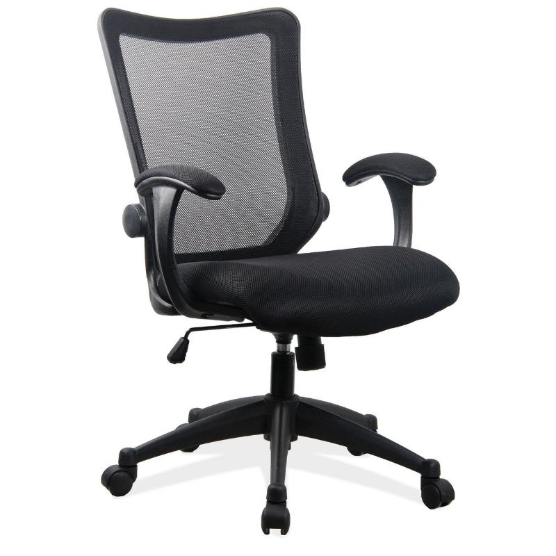 Mesh Back Task Chair with Arms and Black Base