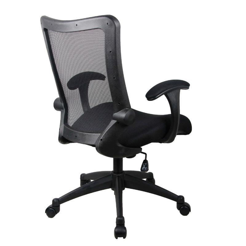 Mesh Back Task Chair with Arms and Black Base