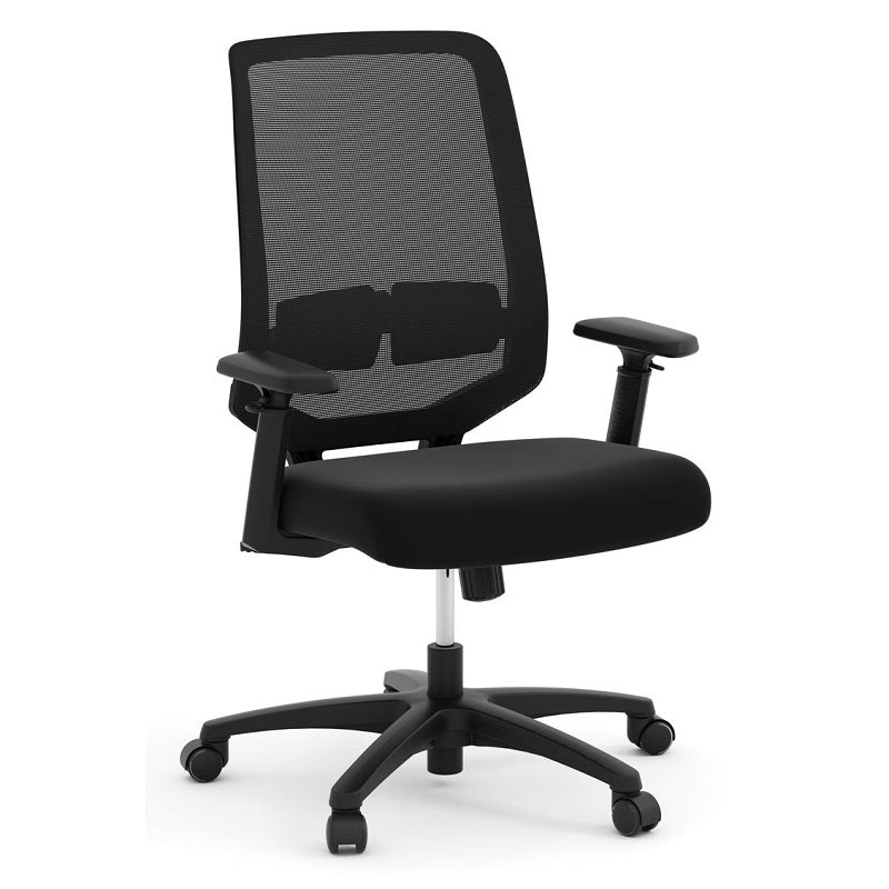 Mesh Mid Back Task Chair with Black Seat and Black Frame freeshipping - Barnhill Desk