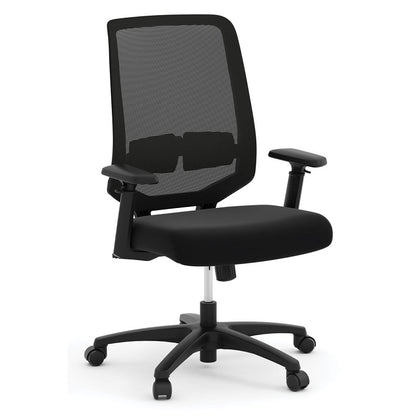 Mesh Mid Back Task Chair with Black Seat and Black Frame freeshipping - Barnhill Desk