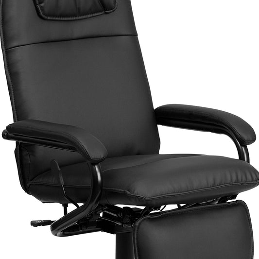 High Back Black LeatherSoft Executive Reclining Ergonomic Swivel Office Chair with Arms freeshipping - Barnhill Desk