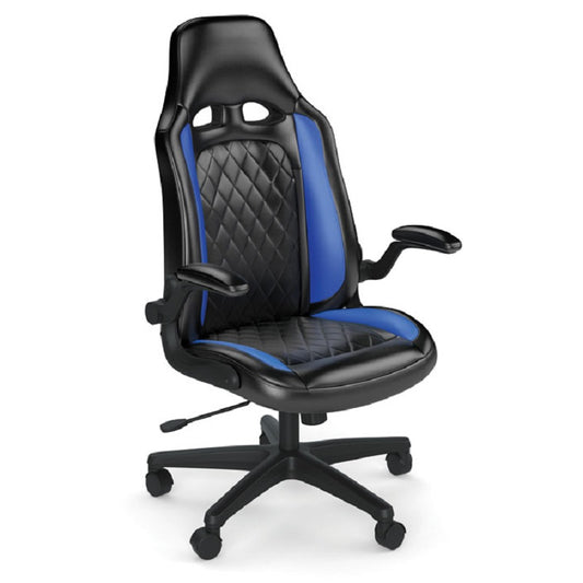 Blue Striker Collection High Back Gaming Chair with Black Frame freeshipping - Barnhill Desk