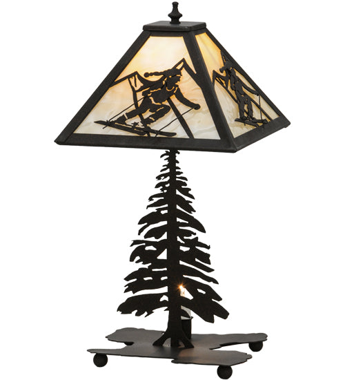 22"H Alpine W/Lighted Base Table Lamp freeshipping - Barnhill Desk