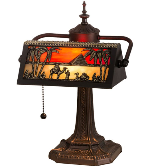 15.5"H Camel Mission Banker's Lamp freeshipping - Barnhill Desk