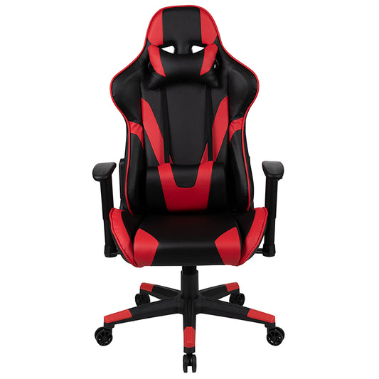 X20 Gaming Chair Racing Office Ergonomic Computer PC Adjustable Swivel Chair with Fully Reclining Back in Red LeatherSoft freeshipping - Barnhill Desk