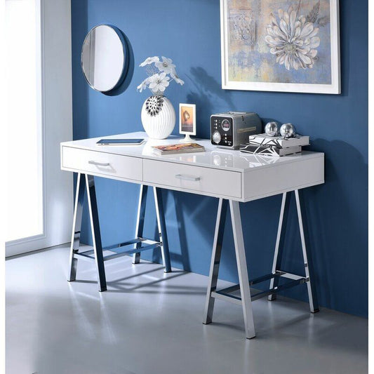 Coleen Desk in 2 Sawhorse Design Legs freeshipping - Barnhill Desk