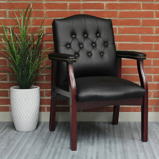 Lancaster Collection Guest Chair with Mahogany Frame freeshipping - Barnhill Desk