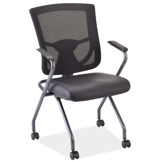 Mesh Back Nesting Chair with Titanium Frame freeshipping - Barnhill Desk