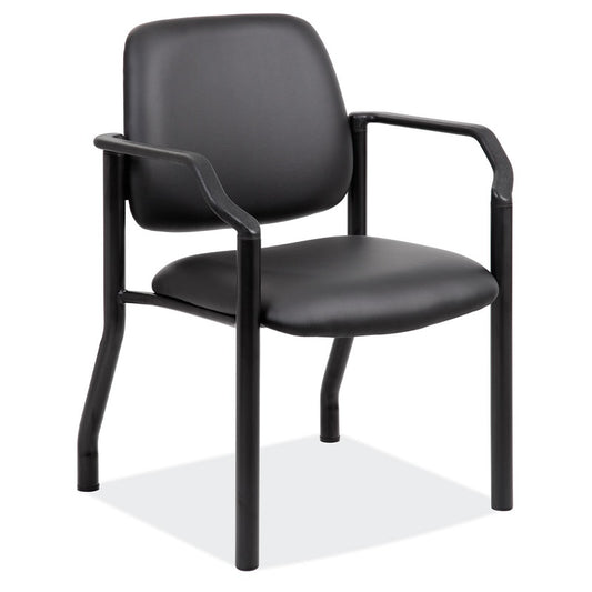 FP215 Black Antimicrobial Guest Chair w/ Arms freeshipping - Barnhill Desk