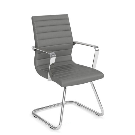 Executive Guest Sled Base Chair with Chrome Frame freeshipping - Barnhill Desk